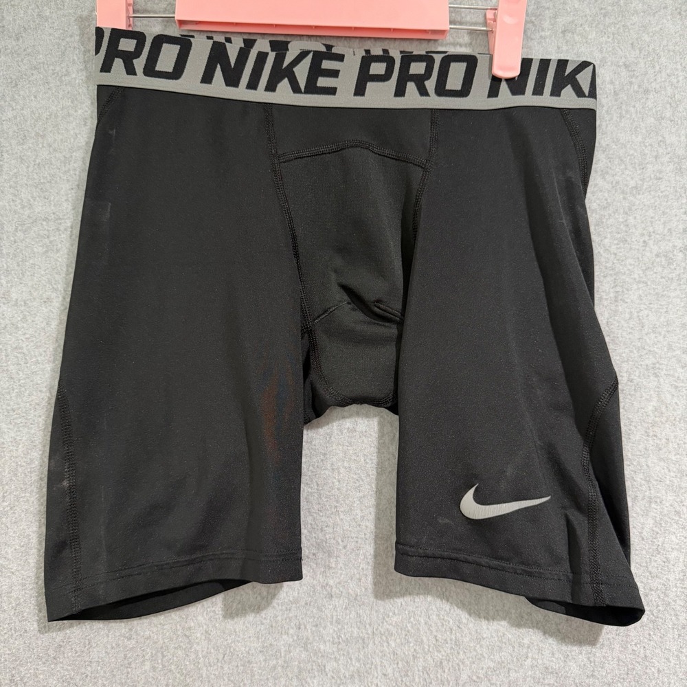 Nike Pro Dri-FIT Mens Compression Shorts Black Gray Athletic Base Layer Size M